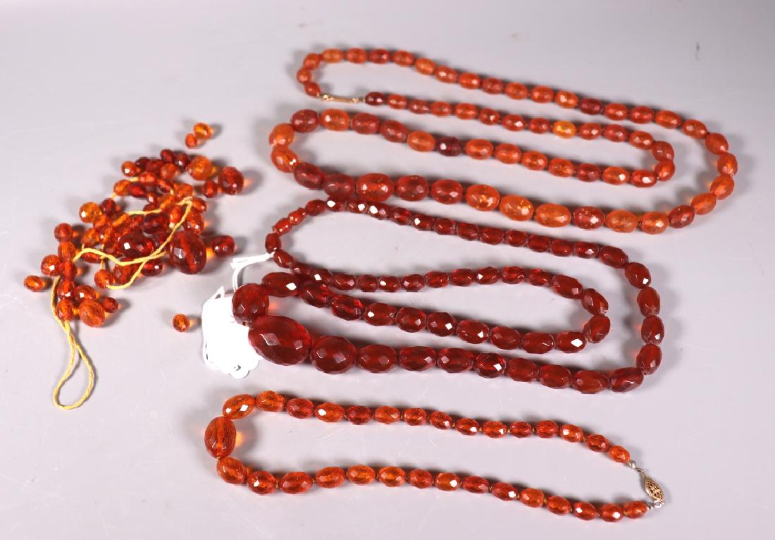 Old Amber Beads from several Necklaces; 170G (1 of 10)