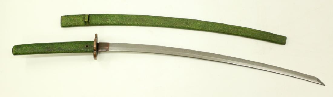 Japanese Katana in Green Shagreen Sheath (1 of 12)