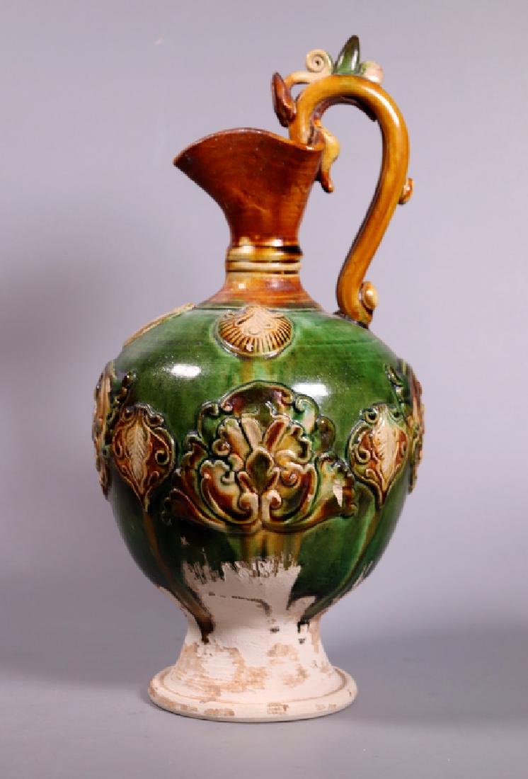 Chinese Sancai Glazed Pitcher (1 of 7)