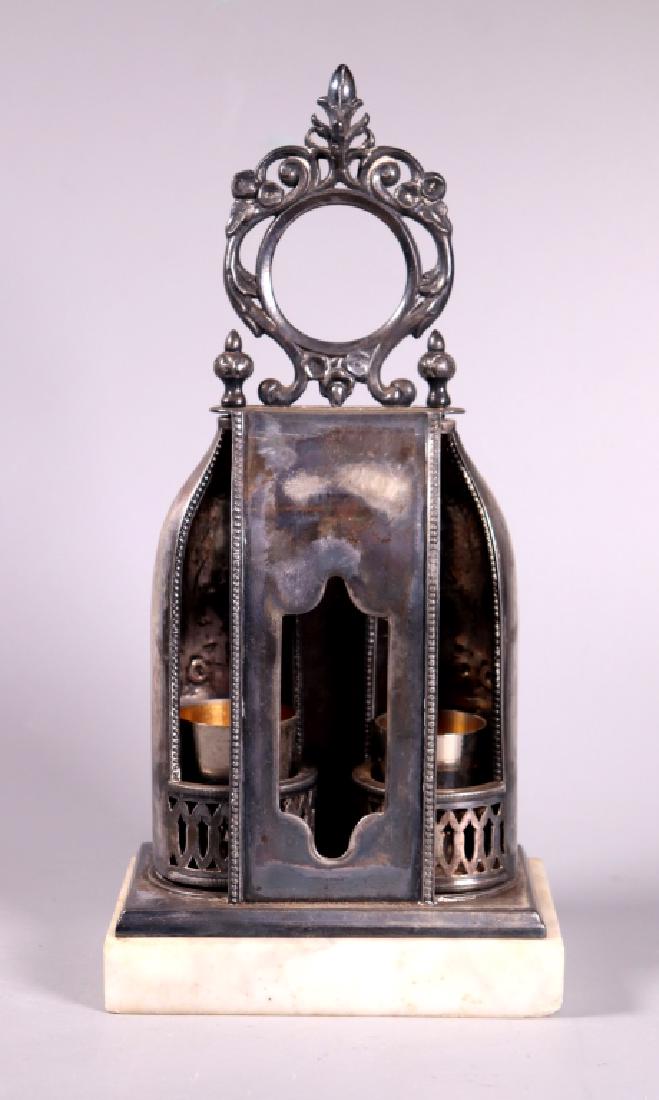 Night-Stand Watch Holder & Mirror; Silver Plate (1 of 9)