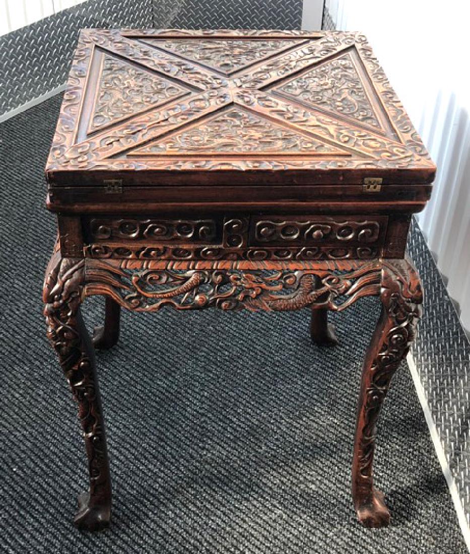 Chinese Folding Square Hardwood Mahjong Table (1 of 14)