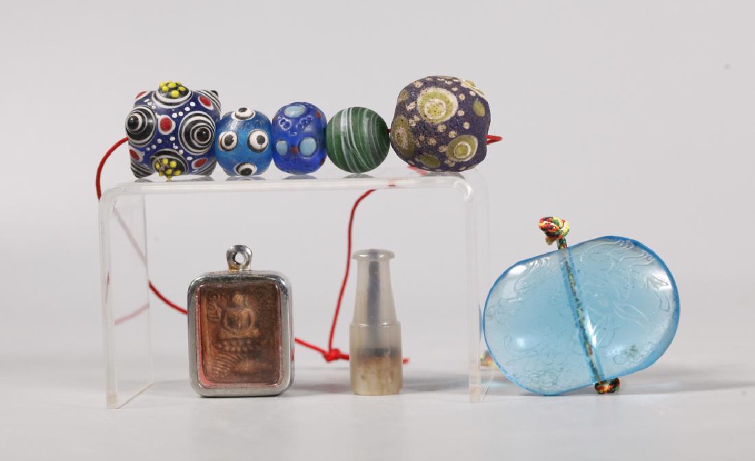 8 Chinese Objects; 5 Archaistic Glass Beads (1 of 10)