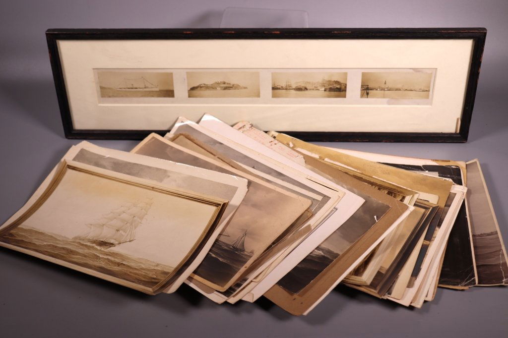 38 Vintage Photographs of Ship & Sea Paintings (1 of 7)