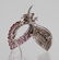 AGI Certified; Vintage Ruby & Diamond 18K Leaf Pin - 3