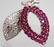 AGI Certified; Vintage Ruby & Diamond 18K Leaf Pin - 6
