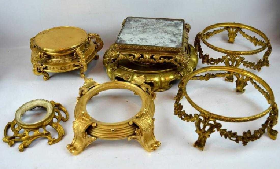 7 - Antique Chinoiserie Gilt Bronze Stands (1 of 7)