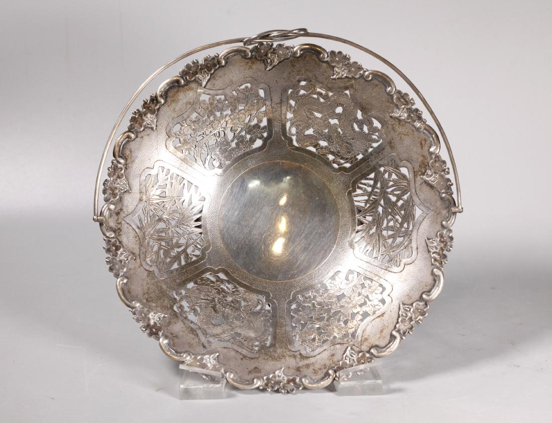 Chinese Canton 1900 Silver Basket Hung Chong Mark (1 of 8)