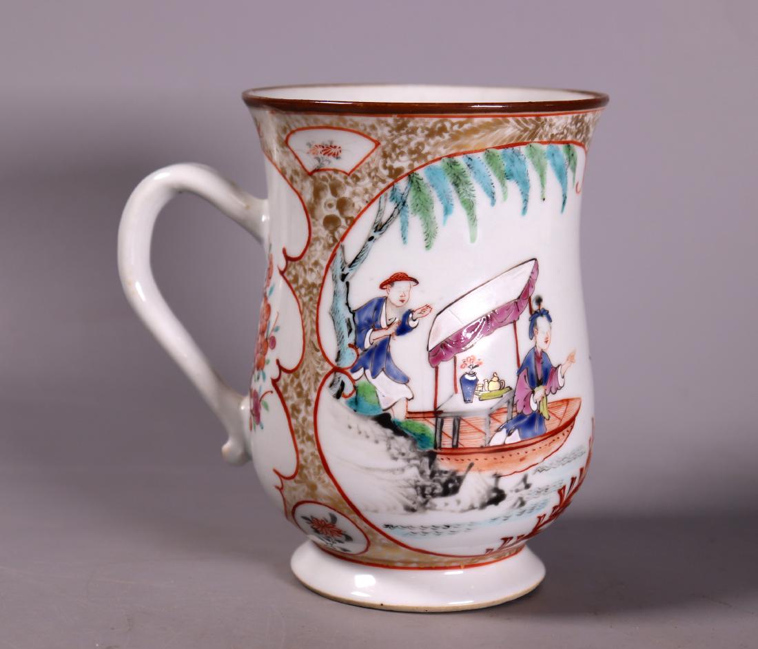 Chinese 18 C Enameled Porcelain Tankard Mug (1 of 8)