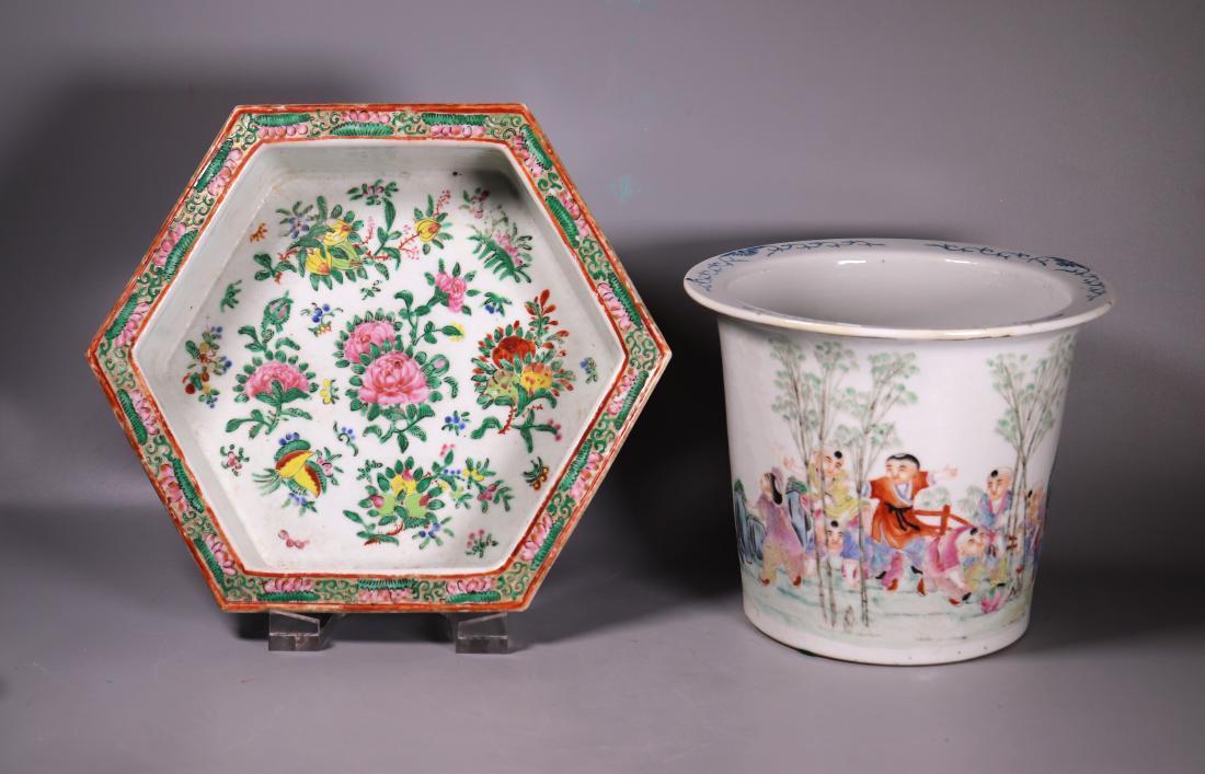 Chinese Porcelain Republic Planter Rose Tray (1 of 10)