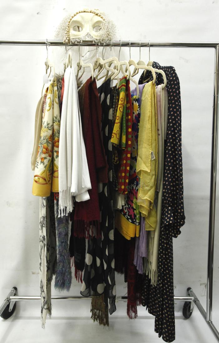 Yves St Laurent Silk Dress 30 Scarves Venice Mask (1 of 5)