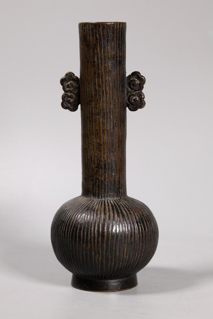 Chinese 17 C Bronze "Cloud Ear" Vase (1 of 7)