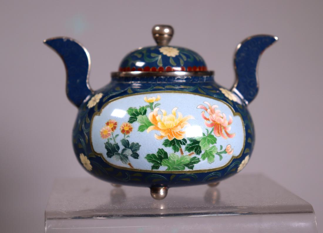 Japanese Silver Wire Cloisonne Sm Incense Burner (1 of 8)