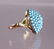 European 19 C Pavé Turquoise Cabochon Dome Ring - 3