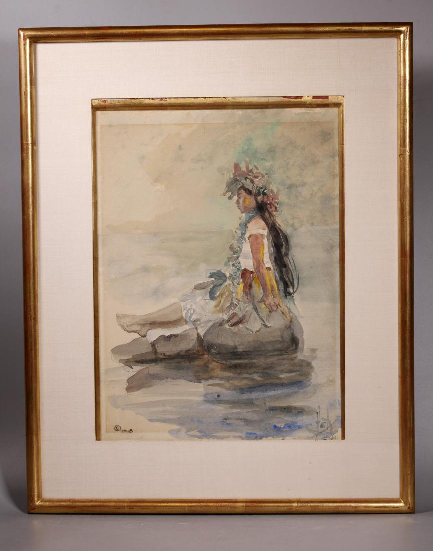 George "Pop" Hart; Watercolor, Hawaii 1918 (1 of 7)