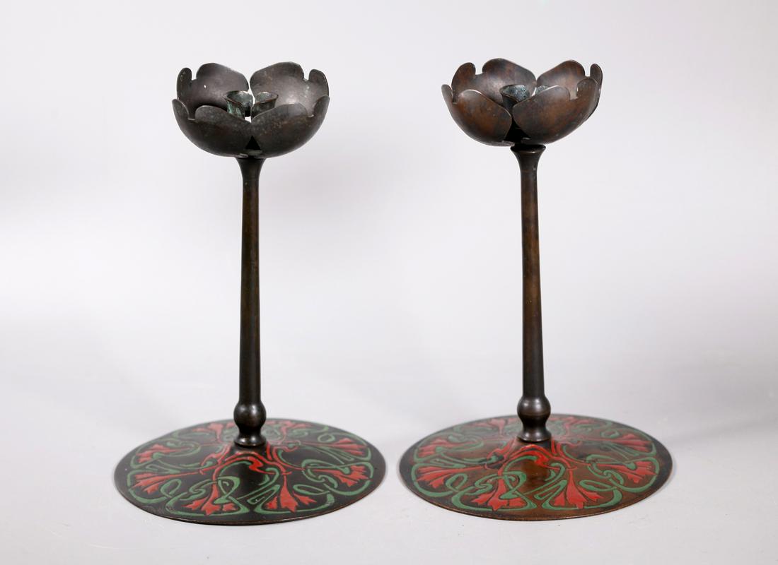 Am Art Nouveau Copper Candlesticks Otto Heintz (1 of 7)