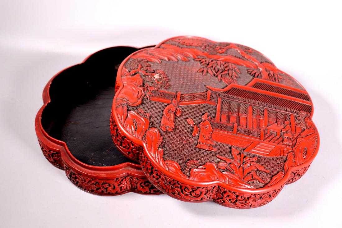 Chinese Red Lacquer Covered Composition Box (1 of 7)