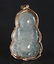 Chinese Seated Guanyin Icy Jadeite Pendant 18K - 2