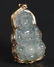 Chinese Seated Guanyin Icy Jadeite Pendant 18K - 3