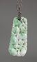 Chinese 19 C Apple Green Natural Jadeite Pendant - 3