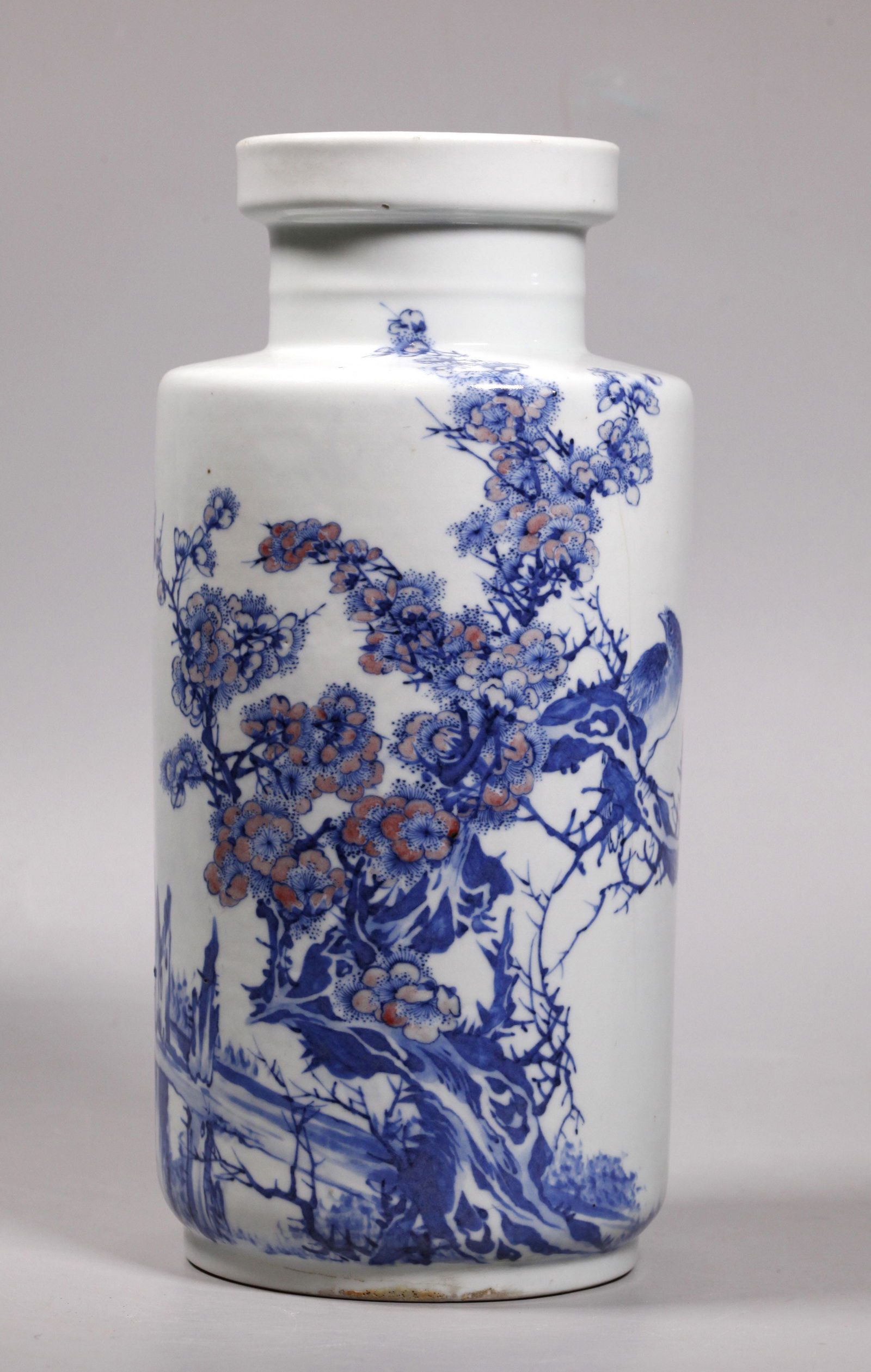 Chinese Qing Underglaze Blue & Red Porcelain Vase (1 of 7)