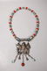 Chinese 19 C Silver Pendant & Bead Necklace - 2