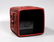 Chinese Hard Wood Barrel Stool; 2 Red Compo Items - 7