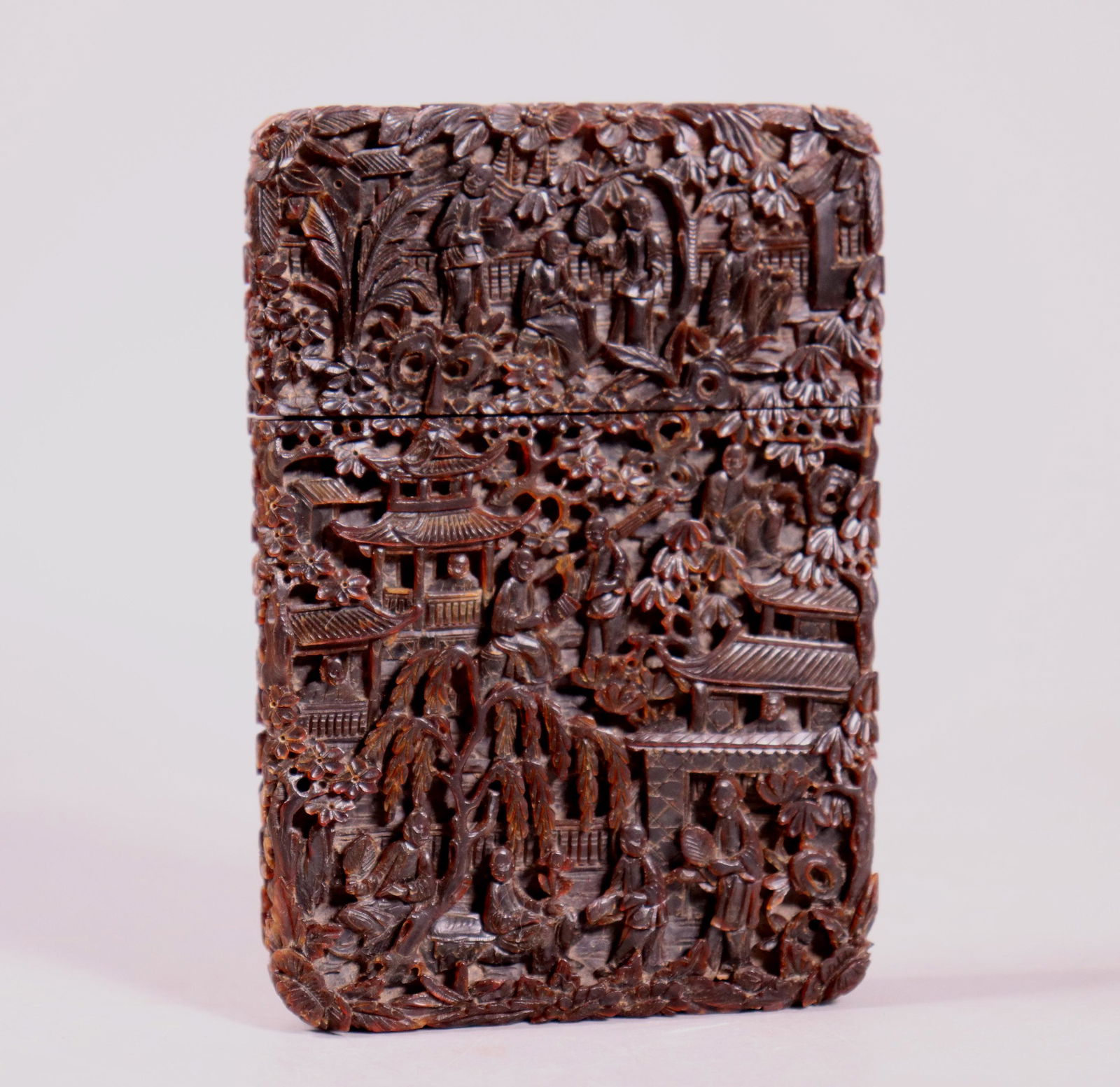 Fine Chinese 19 C Turtle Carved Calling Card Case (1 of 8)