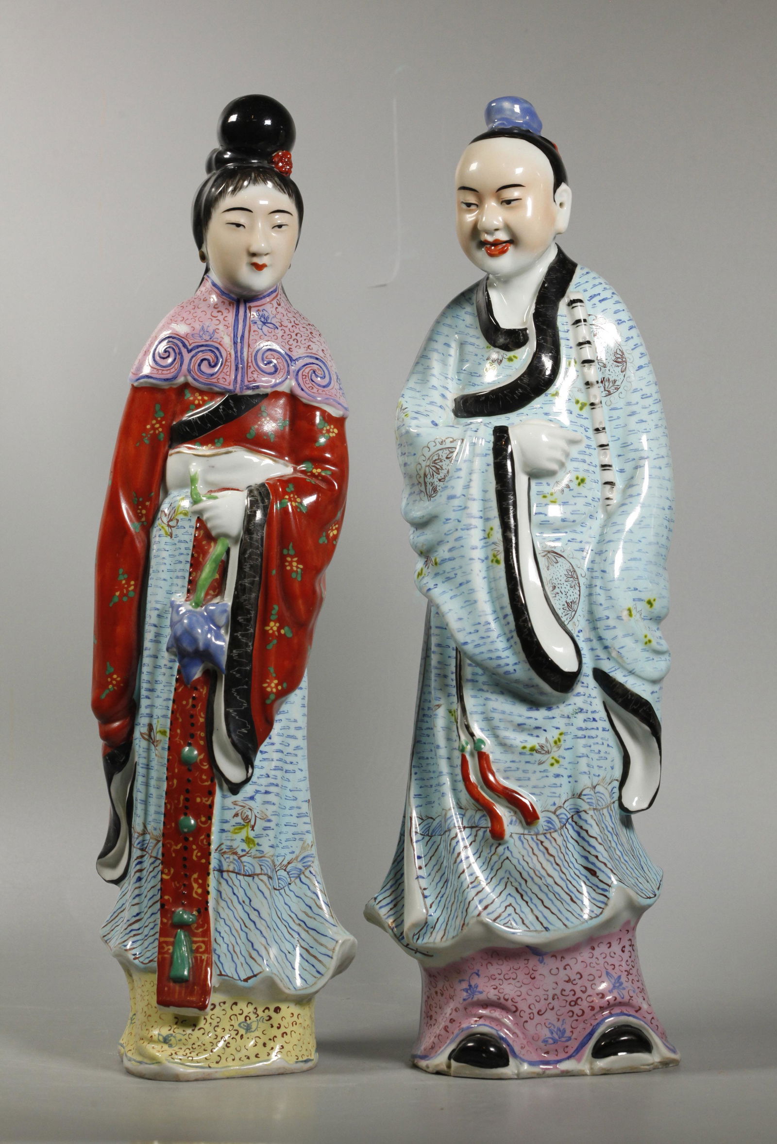 2 Large Chinese Famille Rose Porcelain Immortals (1 of 9)