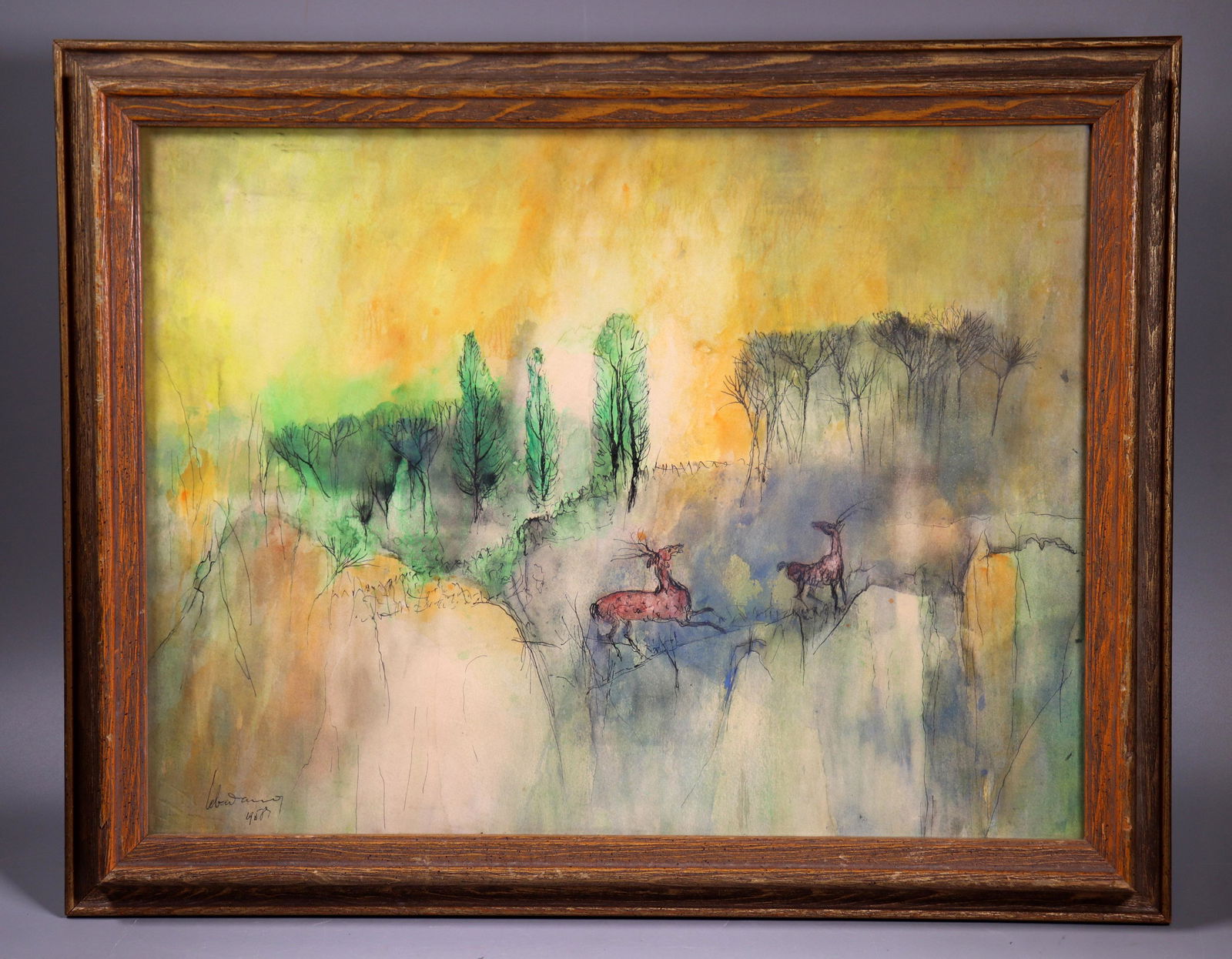 Lebadang, Vietnamese French; Watercolor Ink 1958 (1 of 4)