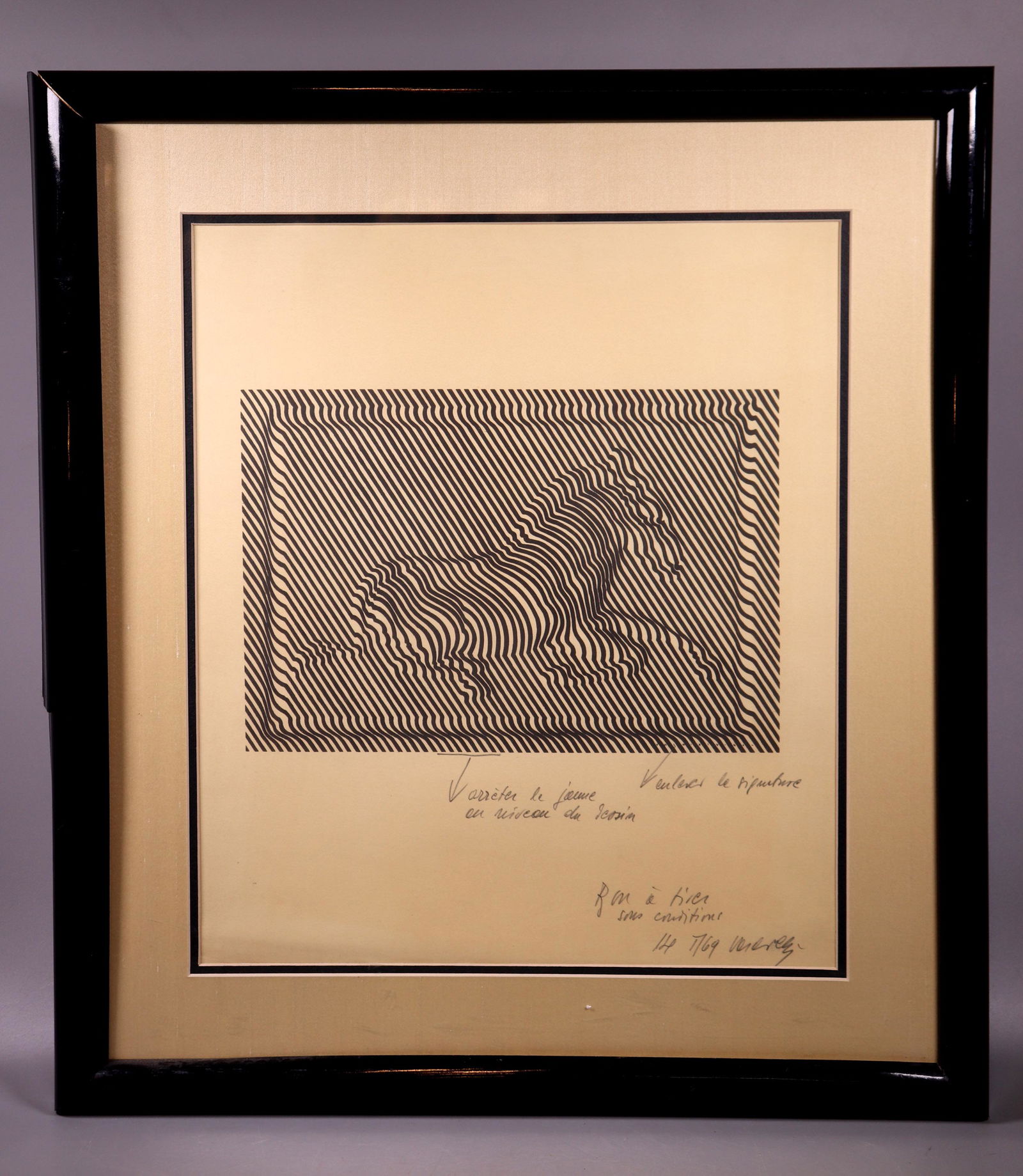 Victor Vasarely; Zebra Trial Print possibly -44 (1 of 3)