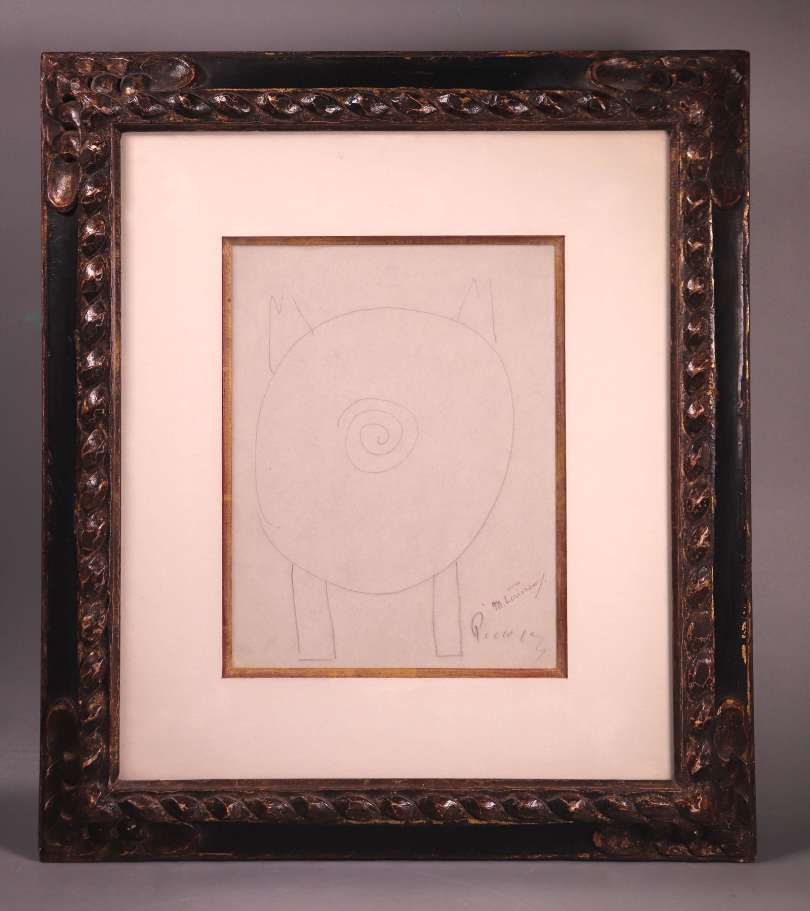 Pencil Drawing Signed Picasso; Estate M Larionov (1 of 7)