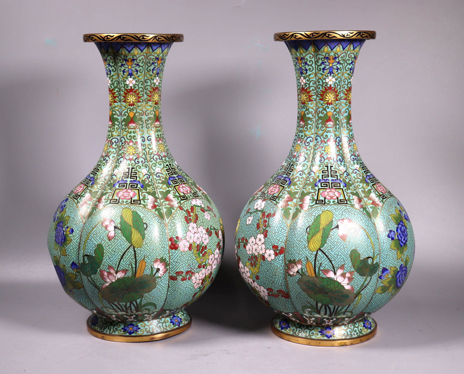 Lao Tian li zhi: Pr Chinese Cloisonne & Gilt Vases (1 of 11)