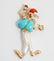 Vintage Baroque Pearl Joker Brooch with Gemstones