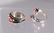6 Native American Coral Turquoise & Silver Rings - 3