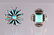 6 Native American Coral Turquoise & Silver Rings - 6