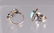6 Native American Coral Turquoise & Silver Rings - 7