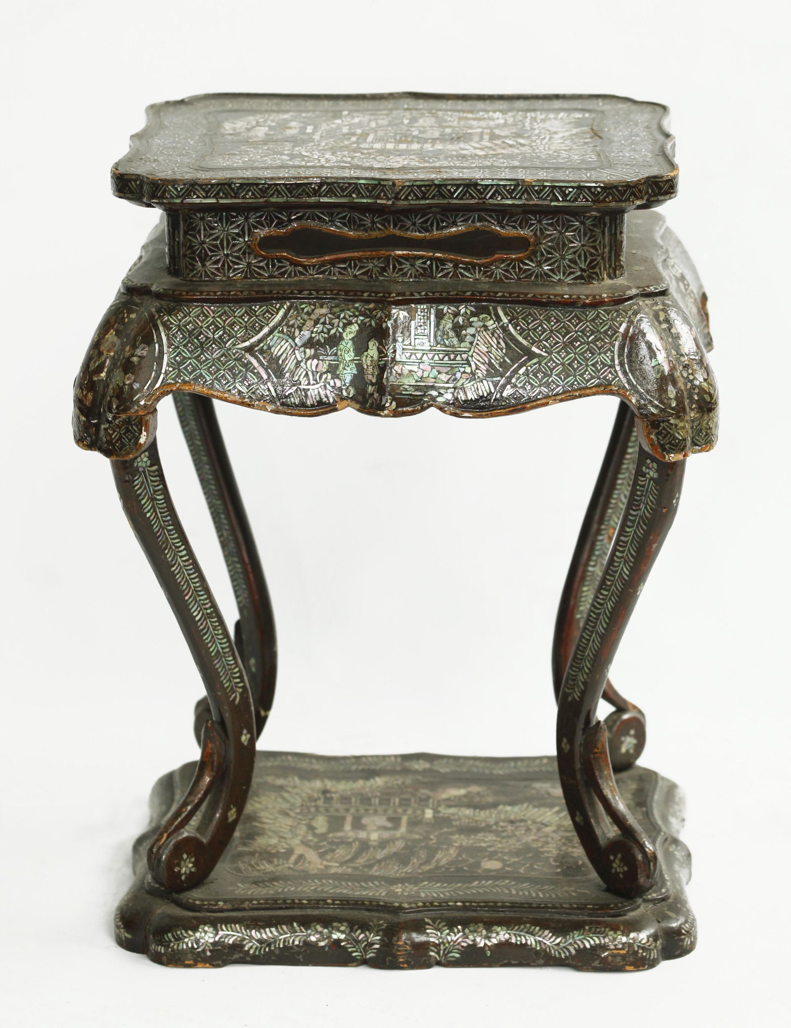 Chinese Ming/Qing Lacquer & Pearl Incense Table (1 of 6)