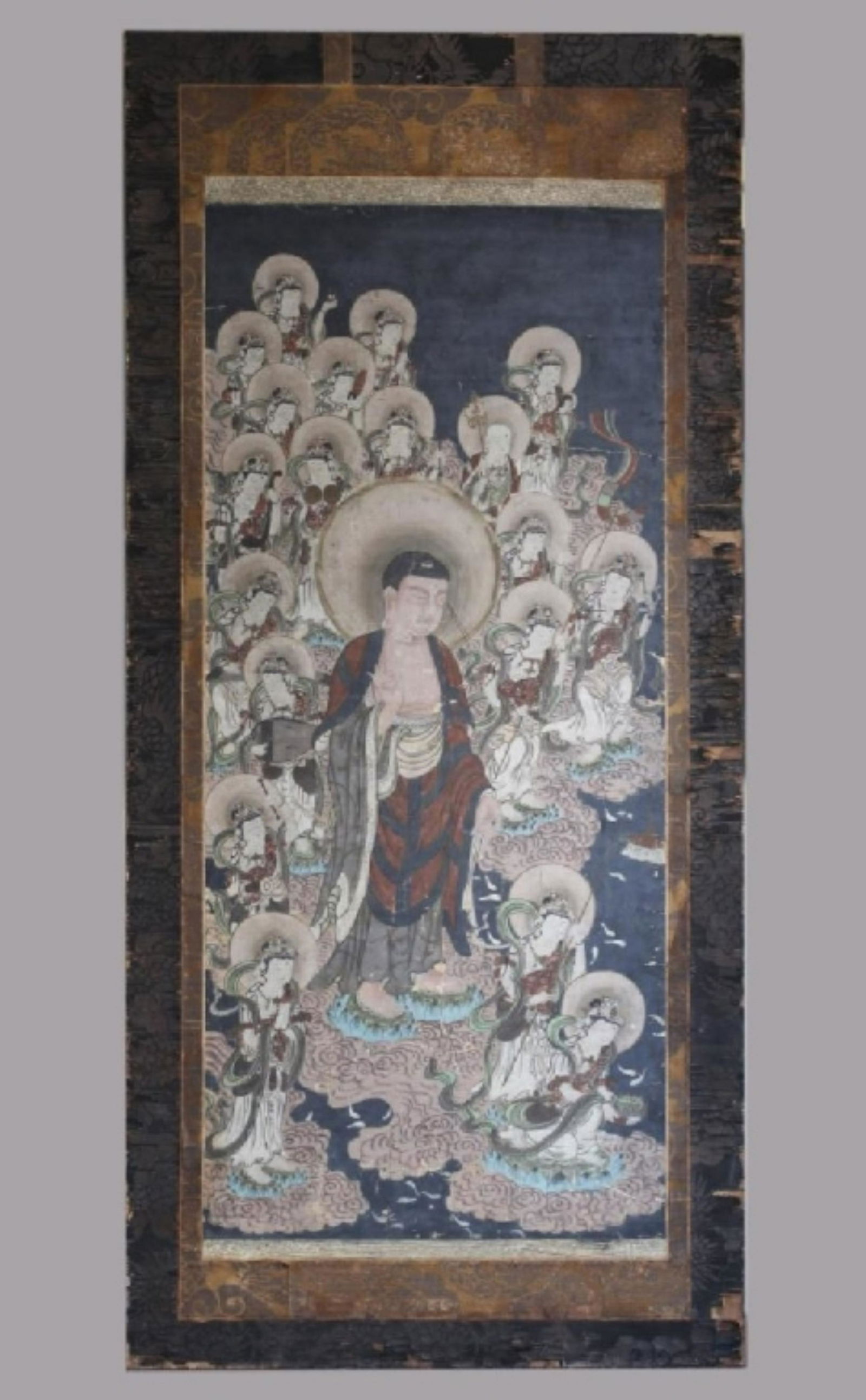 Fine, Large and Early Buddhist Painting on Silk (1 of 8)