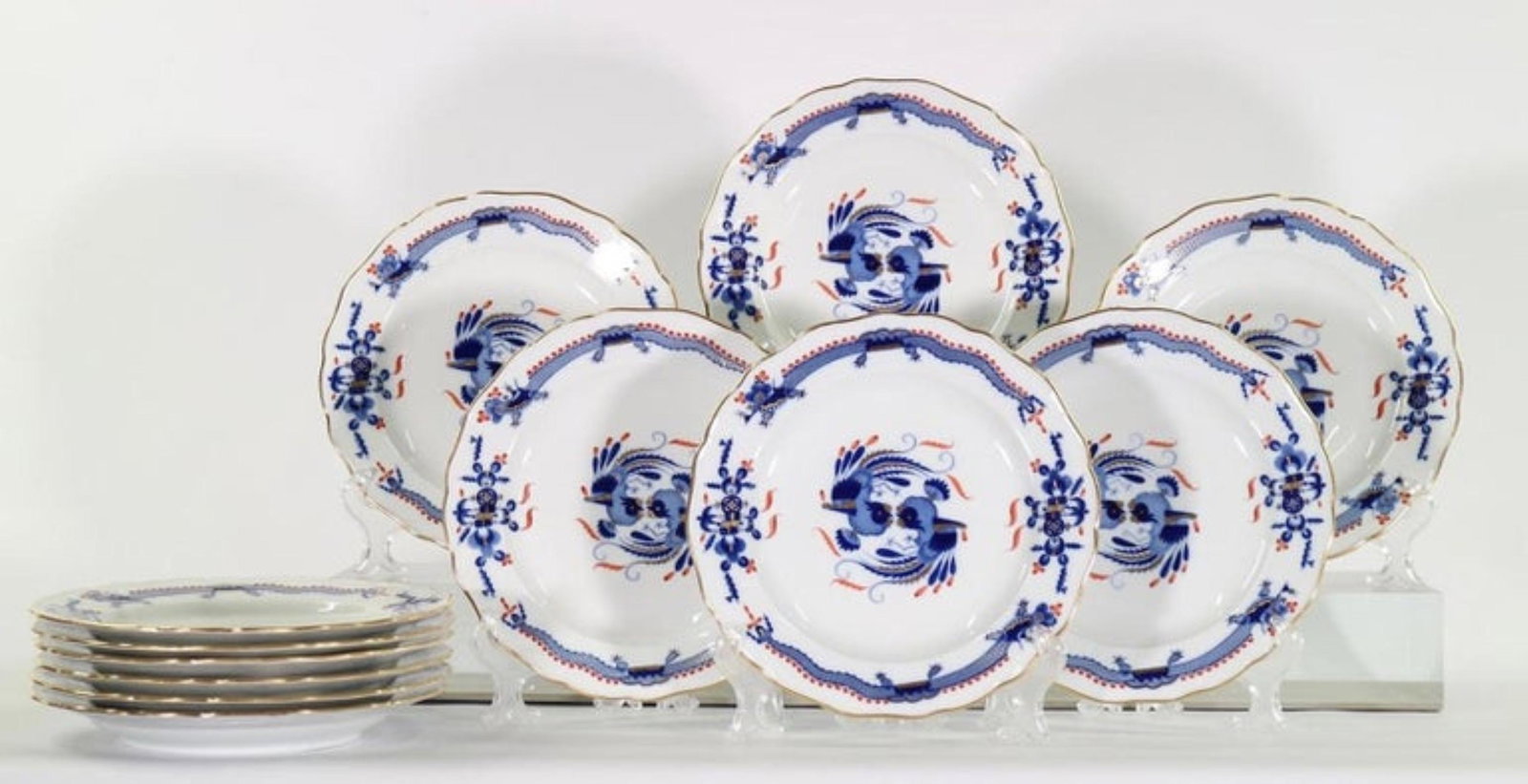 12 Meissen "Blue Dragon" Porcelain Plates (1 of 7)