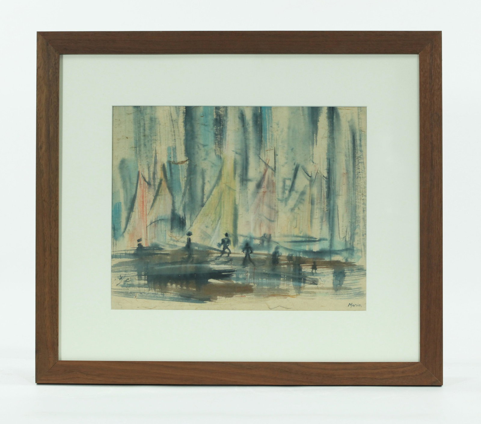John Marin; Watercolor with Boats and Figures (1 of 5)