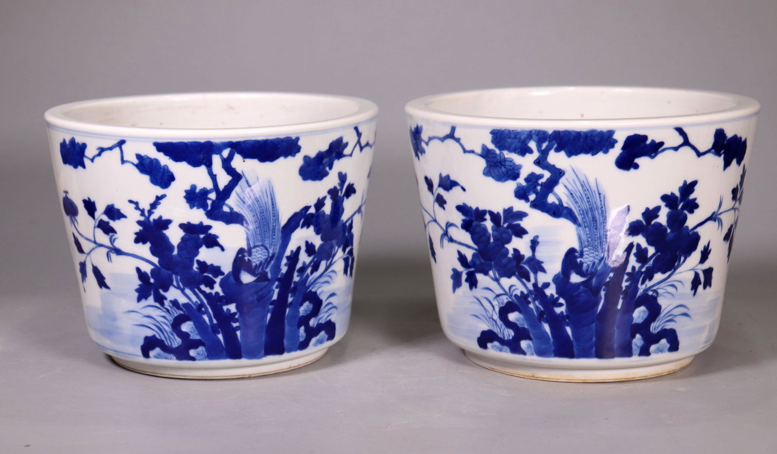Chinese 19 C Blue & White Porcelain Planters (1 of 7)
