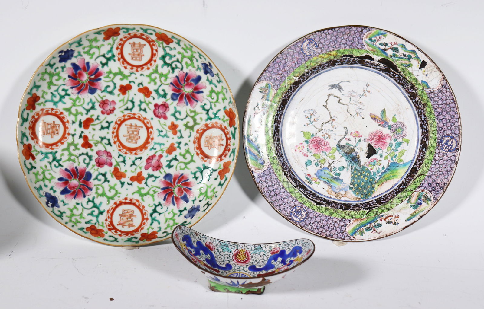 2 Chinese 18 C Canton Enamels 1 Porcelain (1 of 9)