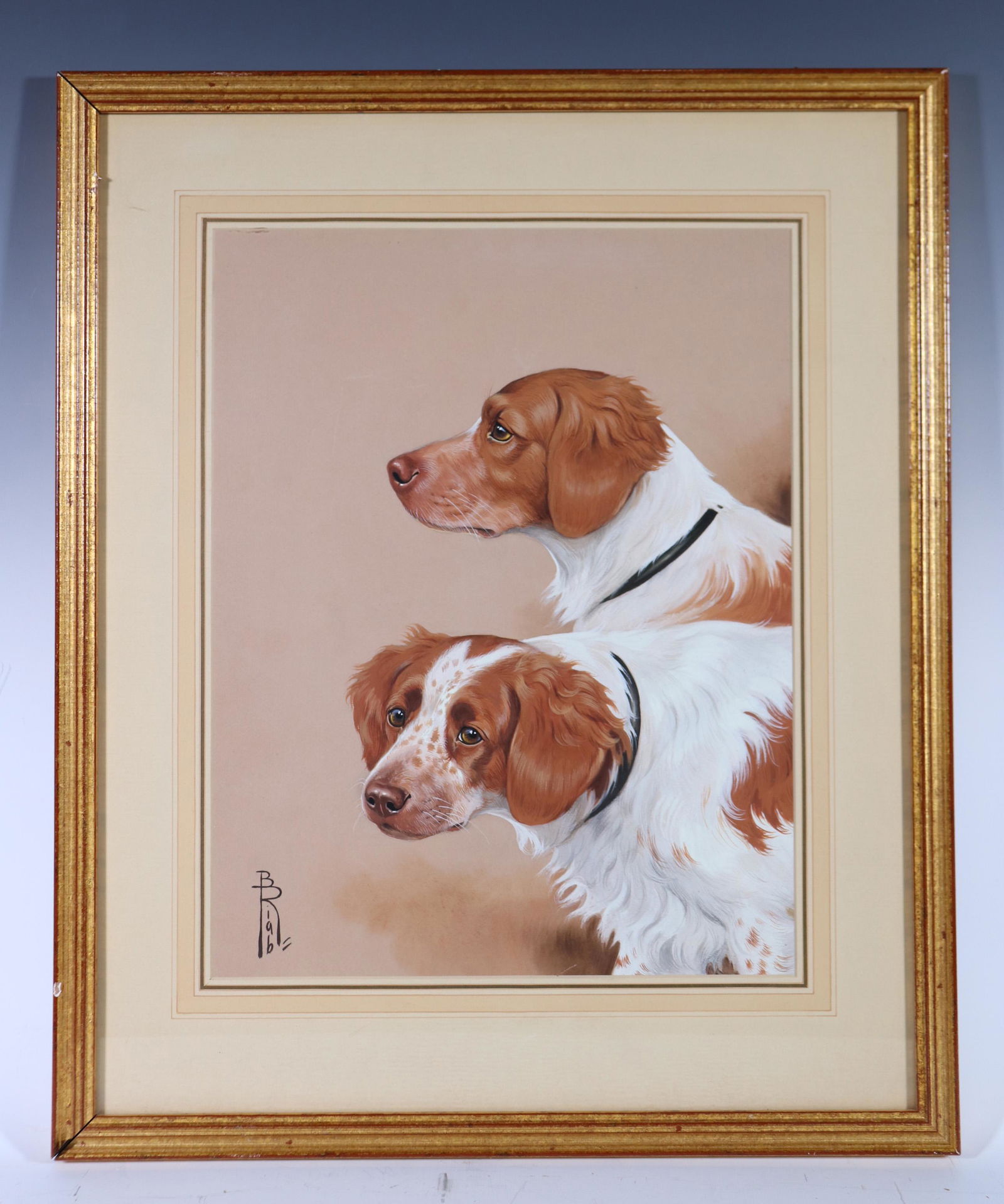 Boris Riab; 2 Hunting Dog Watercolor Portraits (1 of 5)