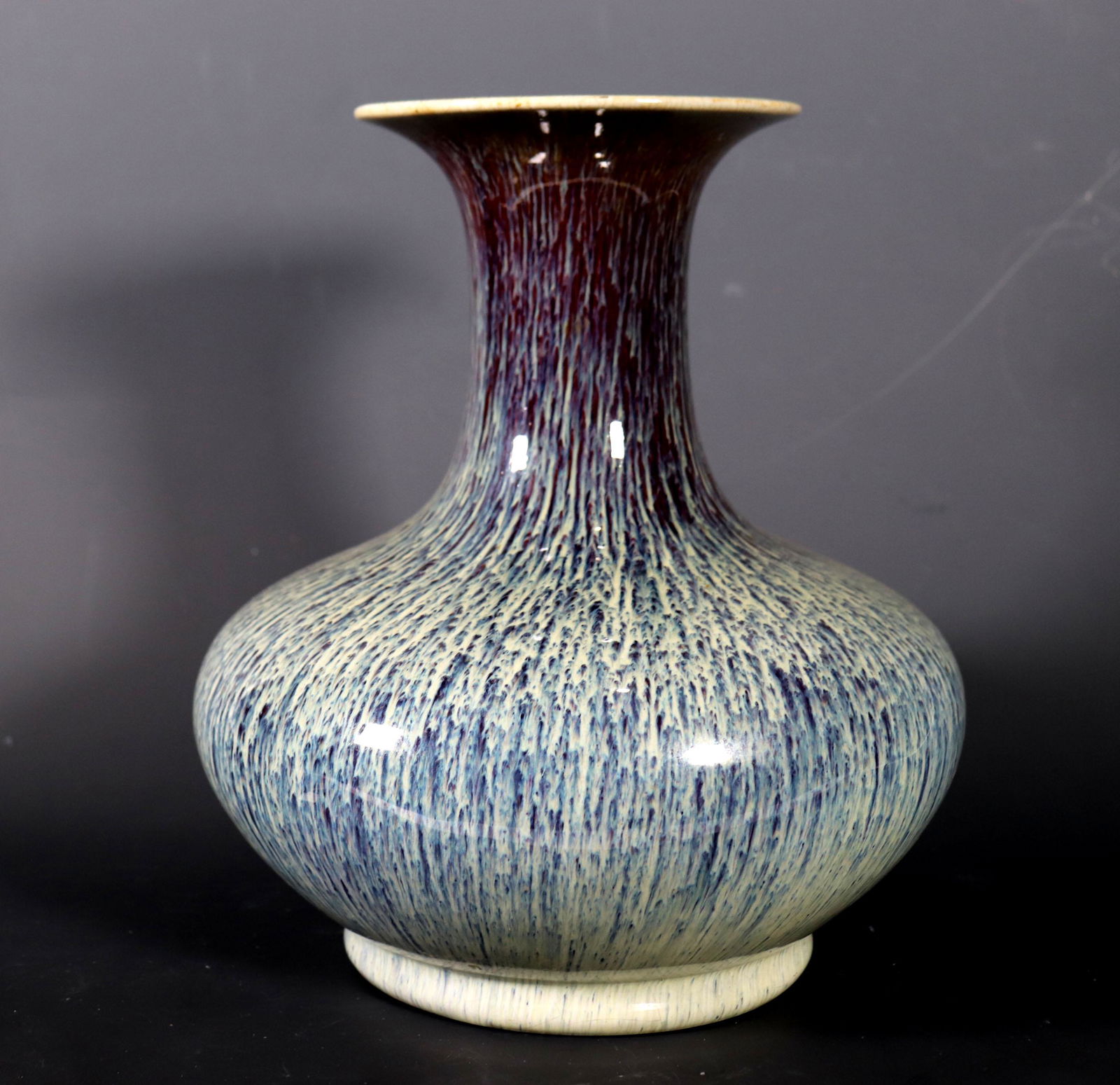 Large 19th C Chinese Flambe Porcelain Vase (1 of 7)