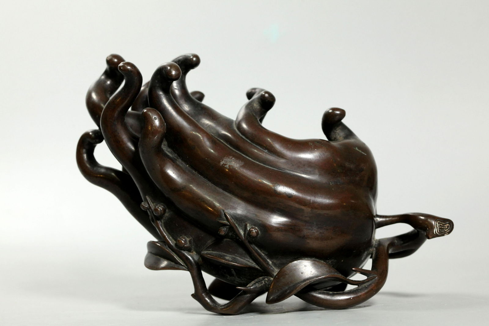 Chinese 18 C Heavy Bronze Buddha's Hand Citron (1 of 7)