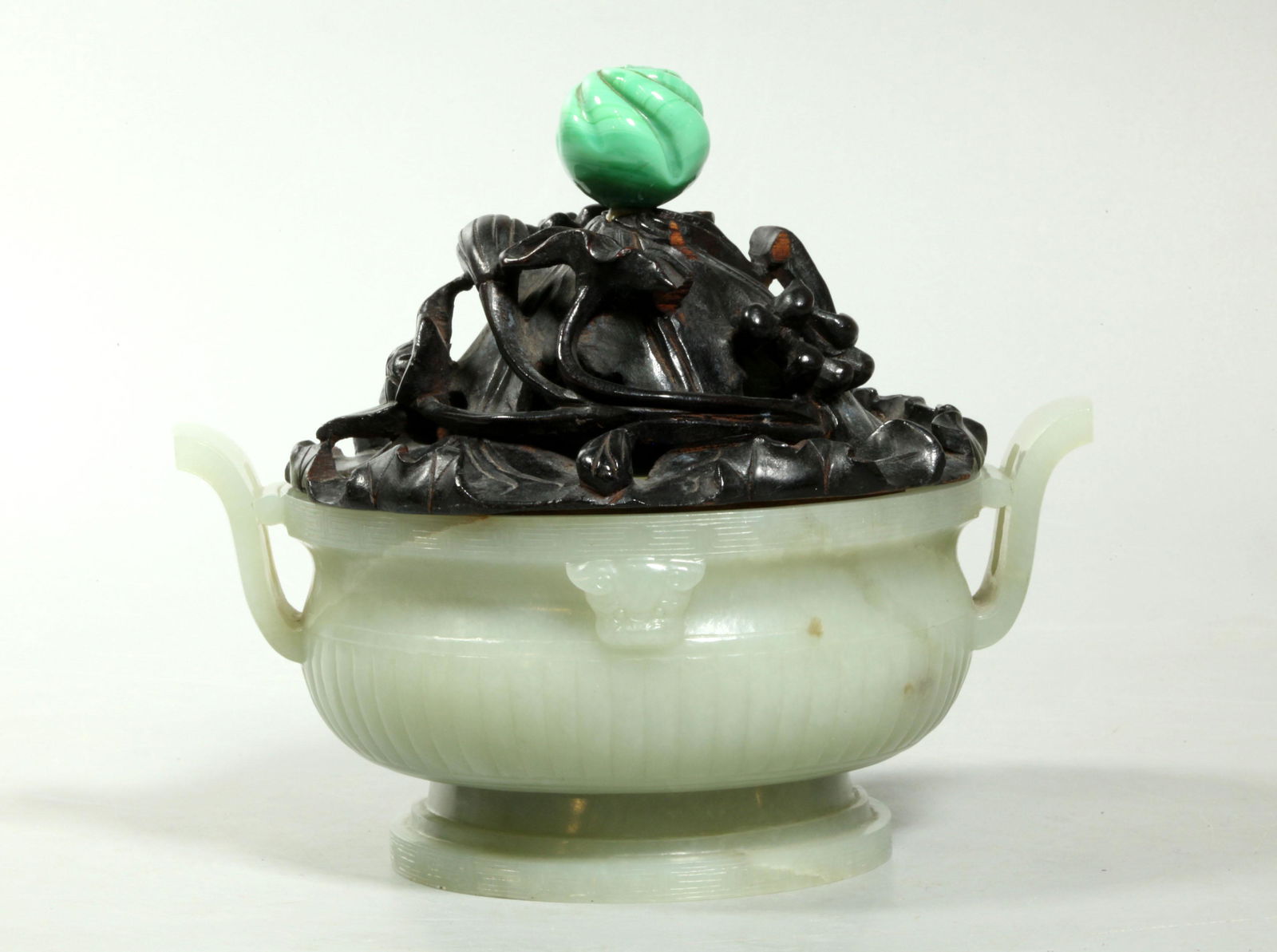 Chinese 18 Century Pale Celadon Incense Burner (1 of 4)