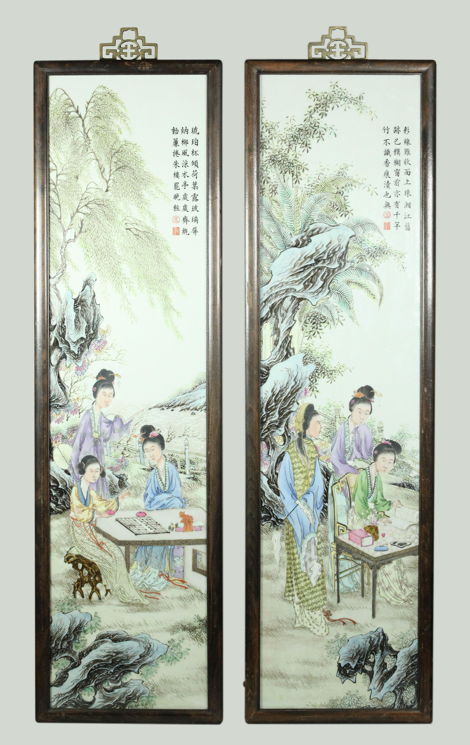 Bonham's Pr Chinese Porcelain 3 Beautiful Plaques (1 of 6)