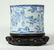 Chinese Qing Blue & White Porcelain Brush Pot - 2