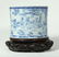 Chinese Qing Blue & White Porcelain Brush Pot - 3