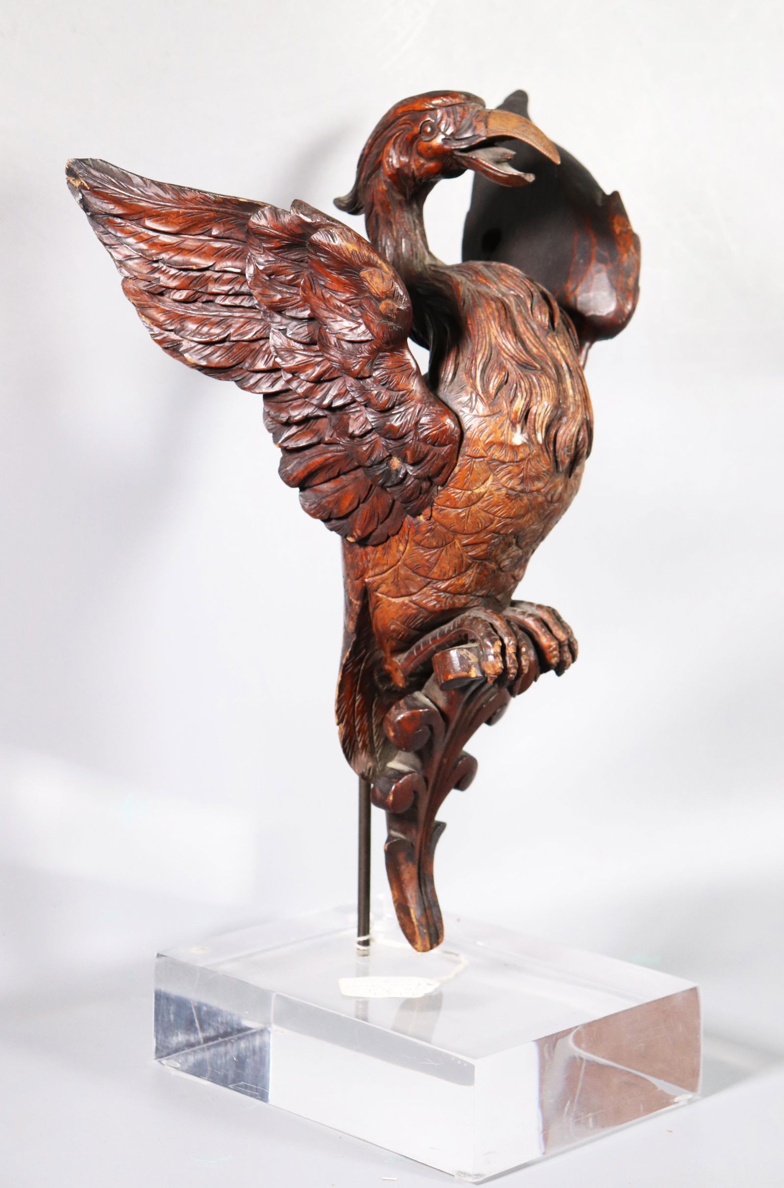 European 17/18 C Wood Eagle Armorial Crest (1 of 5)